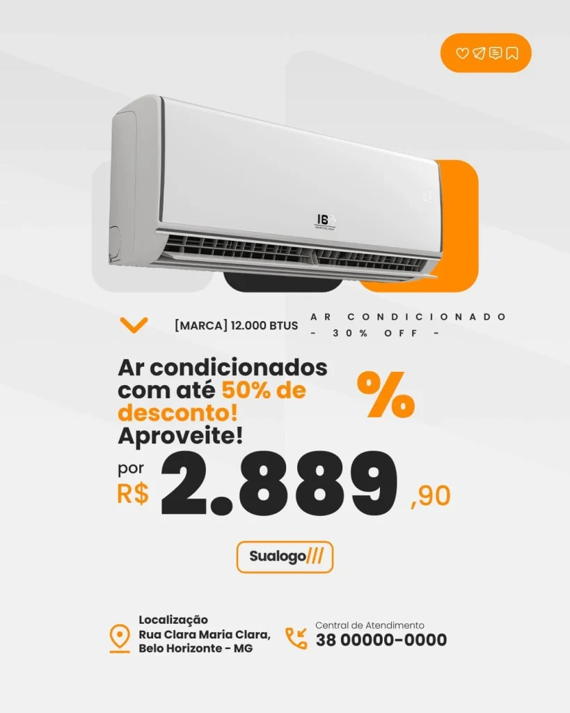 Ar condicionados com até 50% de desconto! Aproveite!