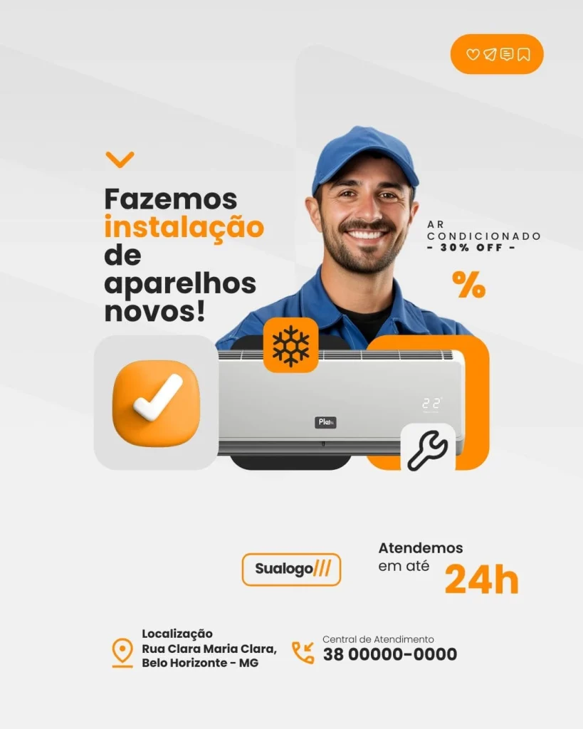 Fazemos instalação de aparelhos novos!
